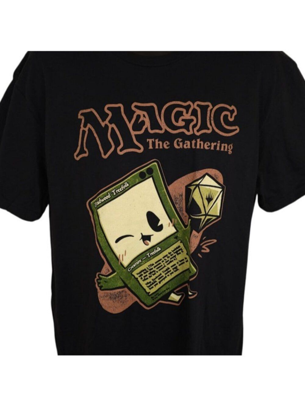 Magic The Gathering T Shirt Mens Size Large Black Deadwood Treefolk MagicCon